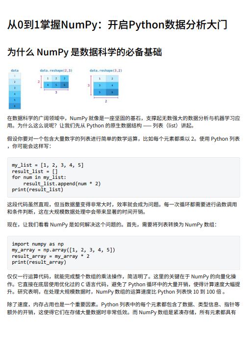 數(shù)據(jù)科學(xué)NumPy基礎(chǔ)與應(yīng)用詳解：從入門到實(shí)踐的全方位解析 PDF 下載 圖1